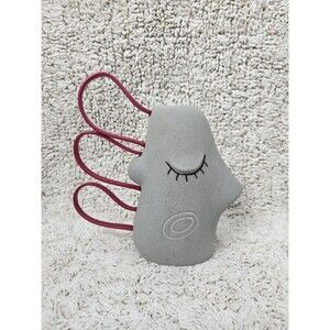 Top Fin Futurology Aquatic Aquarium Decor Ceramic Face with Rubber Hair Pink